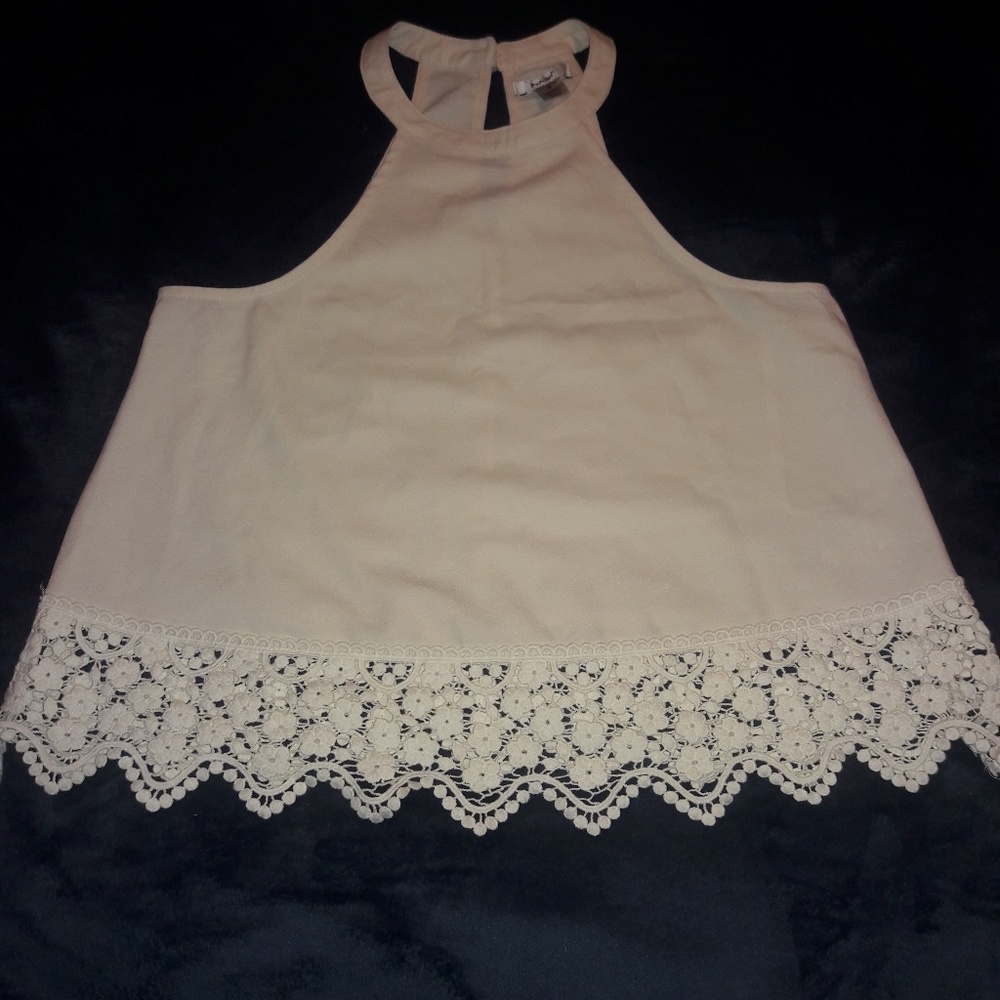 Cream colored summer crop top